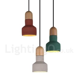 Vintage Wood Concrte Multi Colors Pendant Light for Lamp