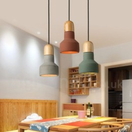 Vintage Wood Concrte Multi Colors Pendant Light for Lamp