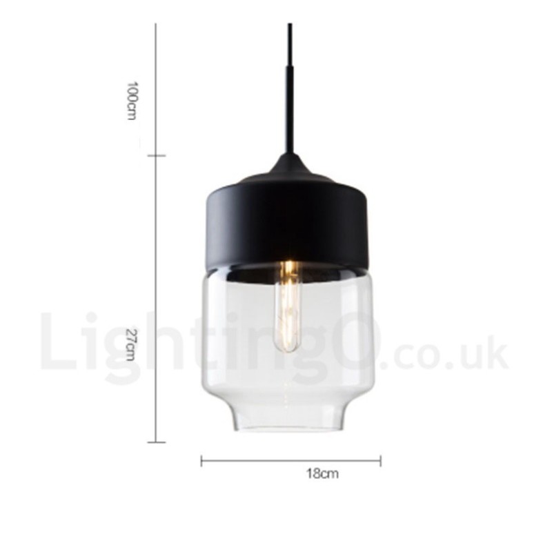 Modern Contemporary Pendant Light with Glass Shade