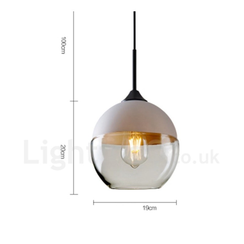 Modern Contemporary Pendant Light with Glass Shade