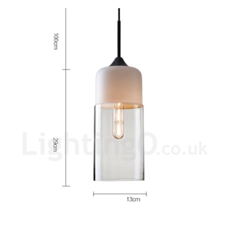Modern Contemporary Pendant Light with Glass Shade