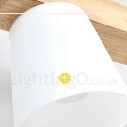 3 Light Modern Contemporary Wood Pendant Light