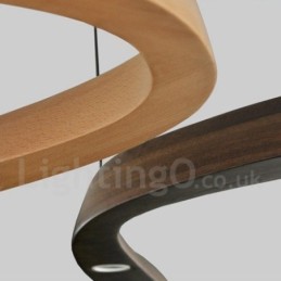 Modern Contemporary Wood 3 Light Pendant Light