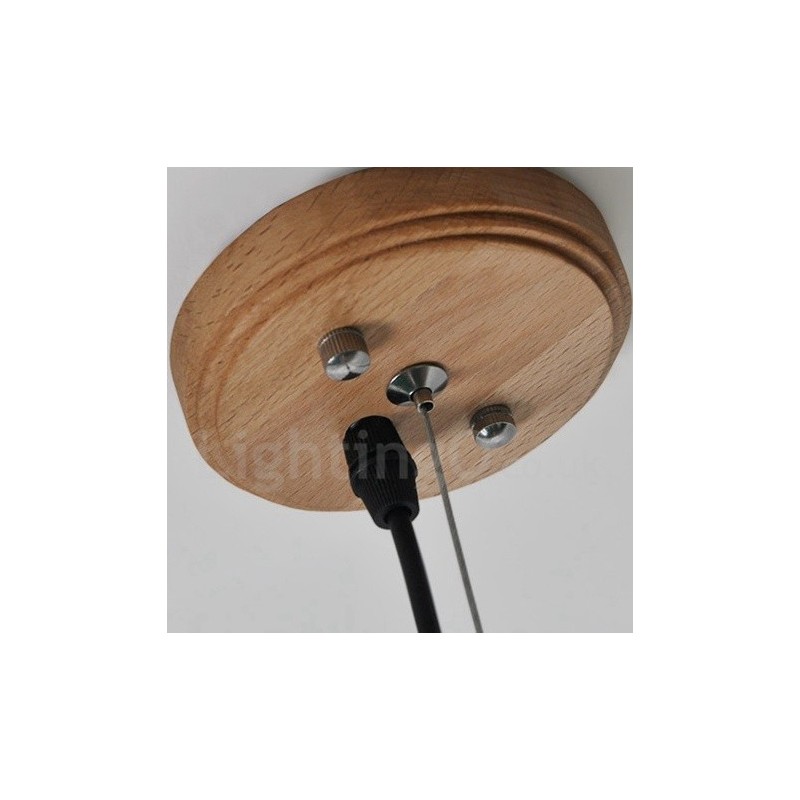 Modern Contemporary Wood 3 Light Pendant Light