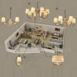 3 Light Rustic Lodge Vintage Pendant Light