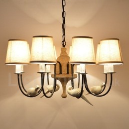 8 Light Rustic Lodge Vintage Pendant Light