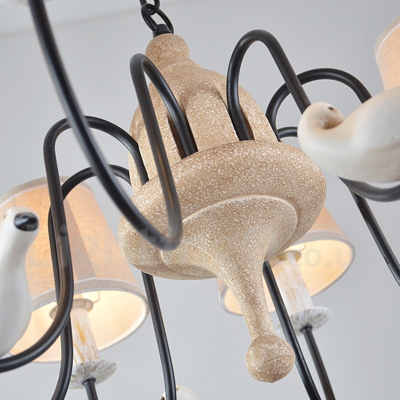 8 Light Rustic Lodge Vintage Pendant Light