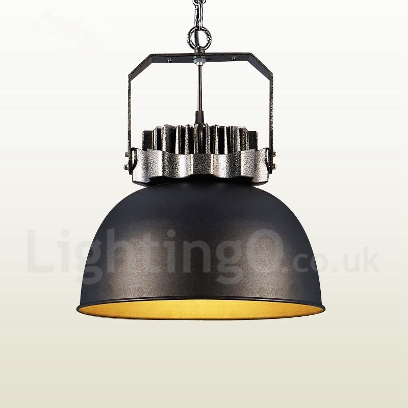 Black Country Vintage Metal Pendant Light