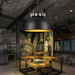 Black Country Vintage Metal Pendant Light