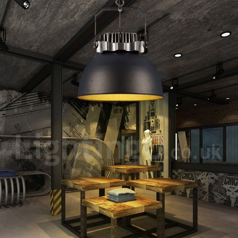 Black Country Vintage Metal Pendant Light