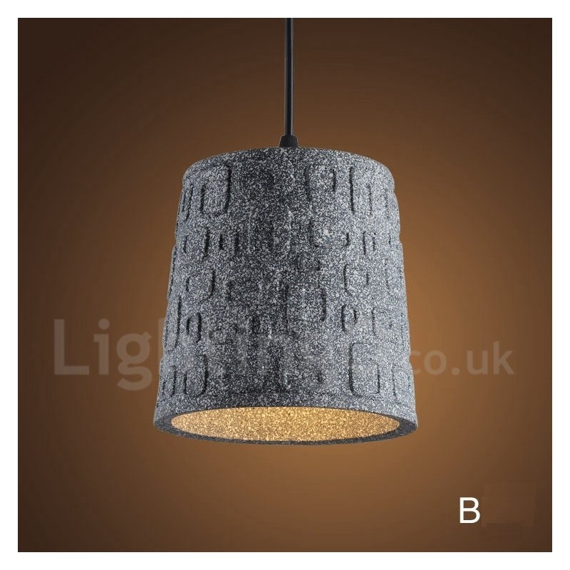 Retro Vintage Concrte 1 Light Pendant Light