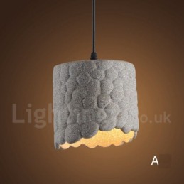 Retro Vintage Concrte 1 Light Pendant Light