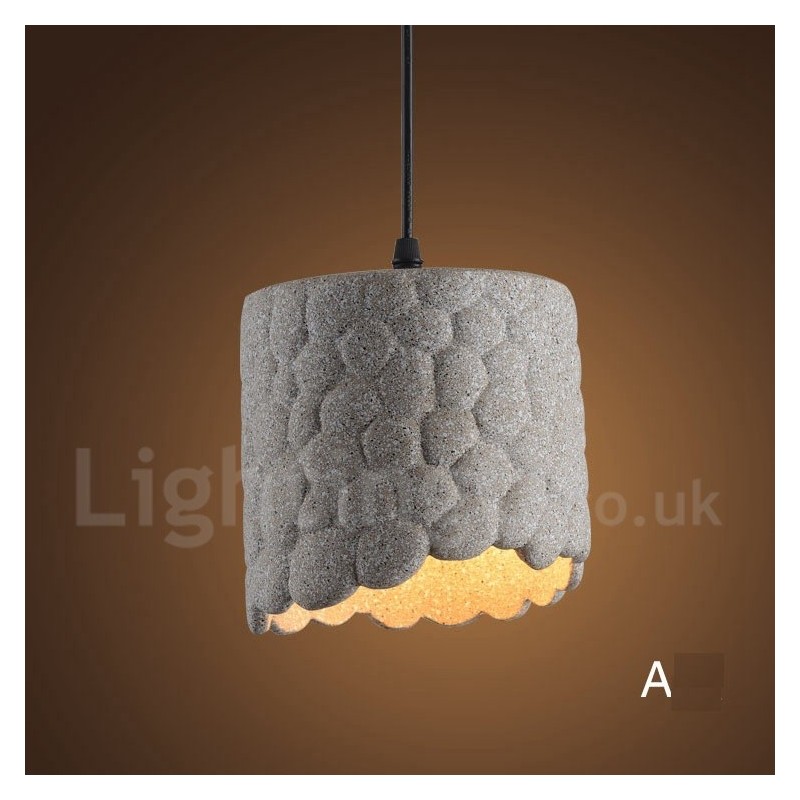 Retro Vintage Concrte 1 Light Pendant Light