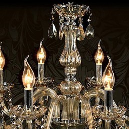 8 Lights Luxury Crystal Chandelier Cognac Color K9 Crystal Chandelier