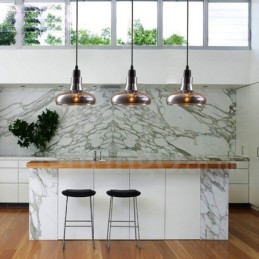 Retro Vintage 1 Light Pendant Light with Glass Shade