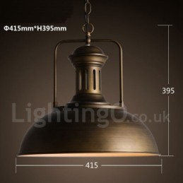 Retro Vintage Metal 1 Light Pendant Light