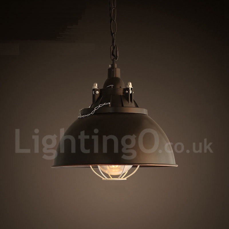 Retro Vintage Metal 1 Light Pendant Light