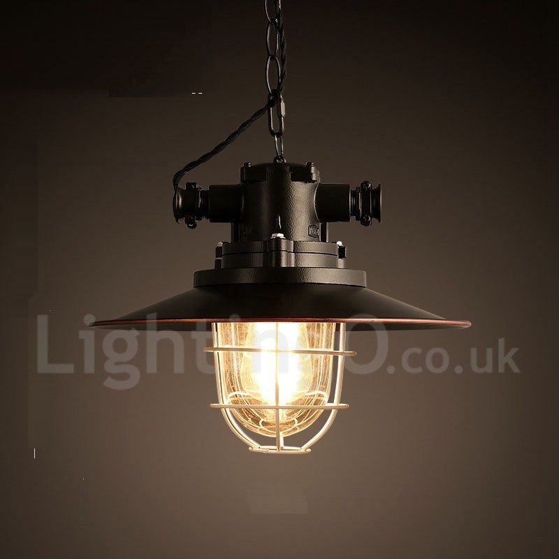 Retro Vintage Metal 1 Light Pendant Light