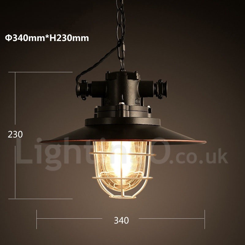 Retro Vintage Metal 1 Light Pendant Light