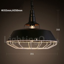 Retro Vintage Metal 1 Light Pendant Light