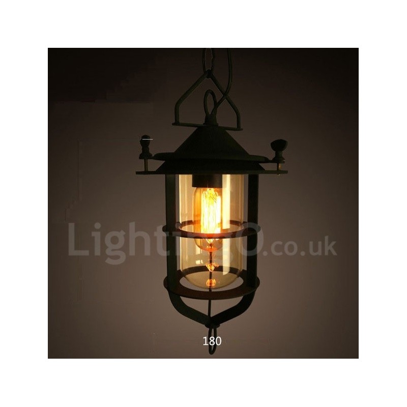 Retro Vintage Metal 1 Light Pendant Light
