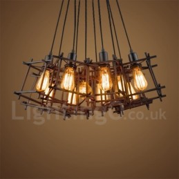 Retro Vintage Metal Pendant Light (Multiple Shades with one pendant fixed) (Please select the Quantity of the shade below)