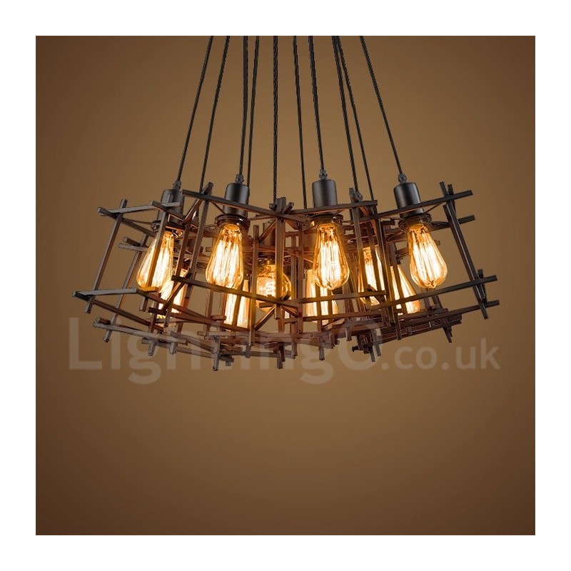 Retro Vintage Metal Pendant Light (Multiple Shades with one pendant fixed) (Please select the Quantity of the shade below)