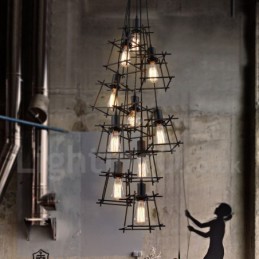 Retro Vintage Metal Pendant Light (Multiple Shades with one pendant fixed) (Please select the Quantity of the shade below)