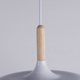 Modern Contemporary Wood Metal Pendant Light
