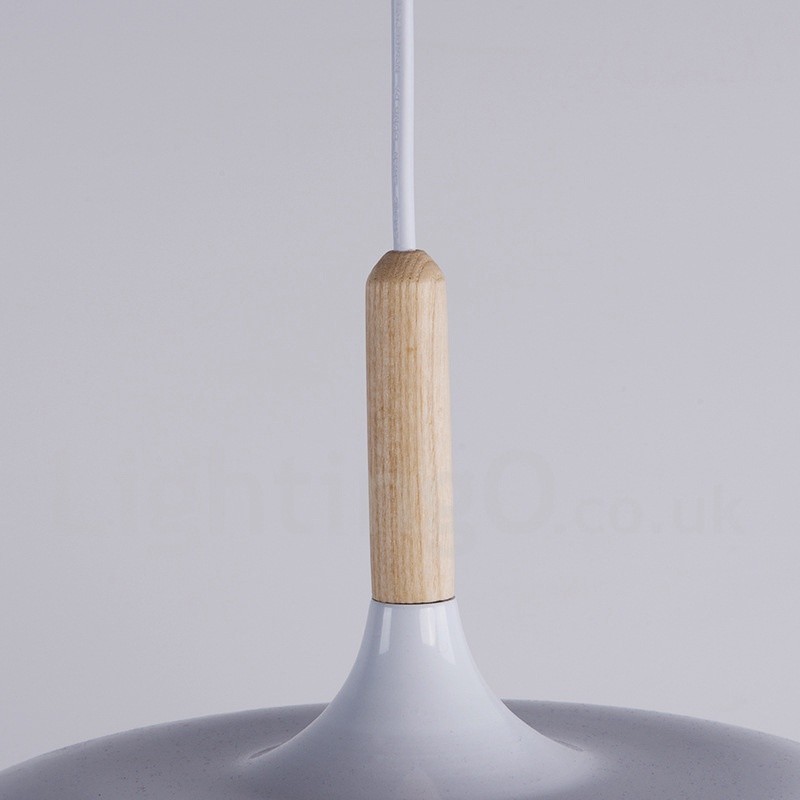 Modern Contemporary Wood Metal Pendant Light