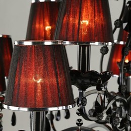 Chandelier Crystal Modern Contemporary Crystal 15 Light Red