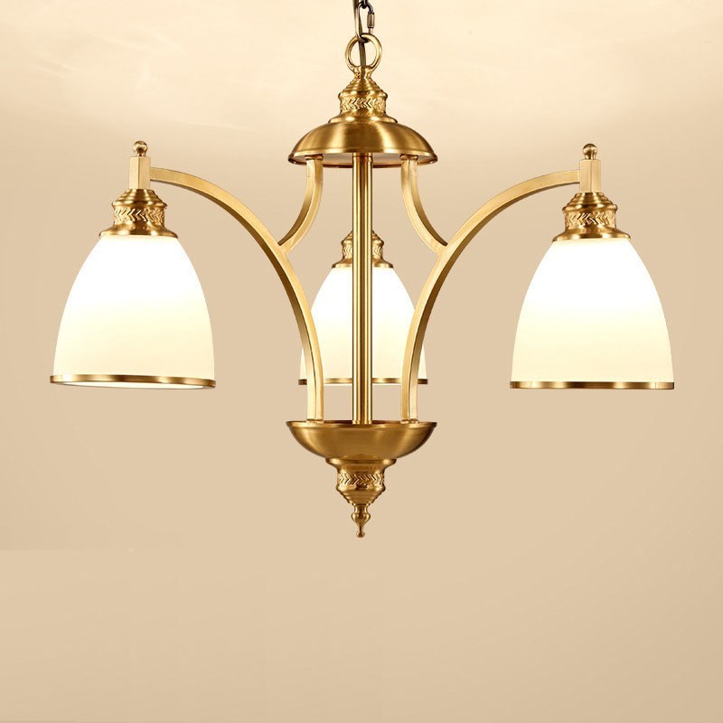 3 Light Rustic Lodge Integrated Metal Copper Chandelier