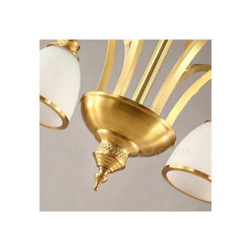 3 Light Rustic Lodge Integrated Metal Copper Chandelier