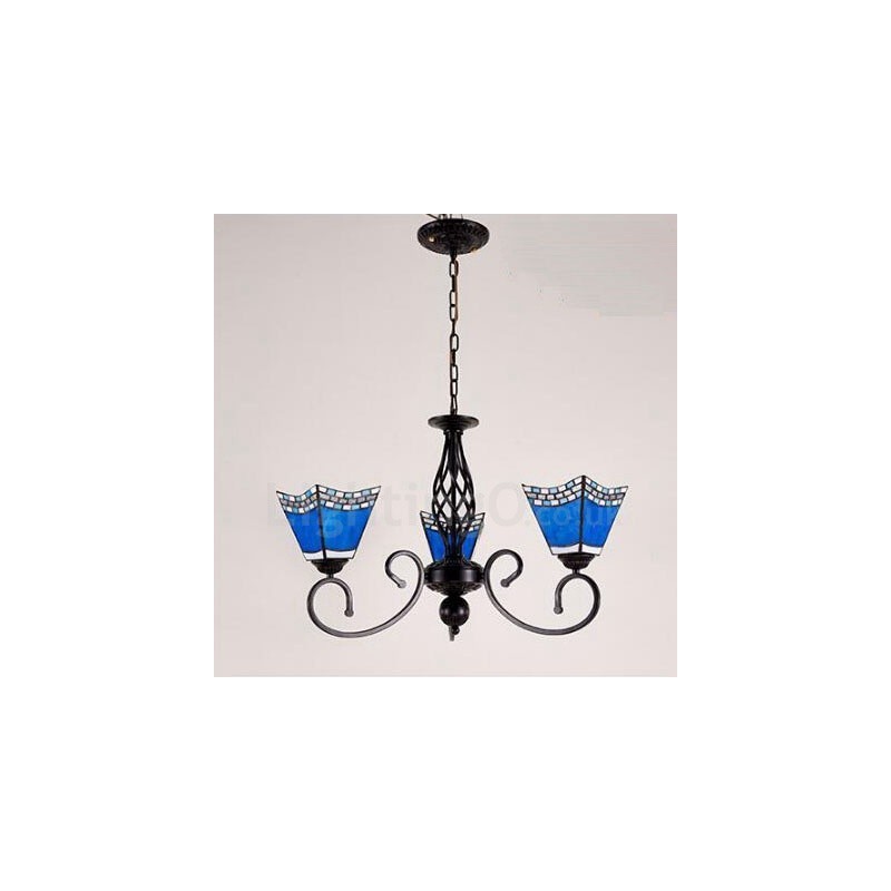 3 Light Mediterranean Style Integrated Metal Chandelier