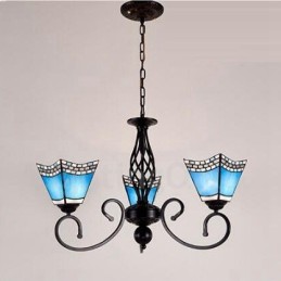 3 Light Mediterranean Style Integrated Metal Chandelier
