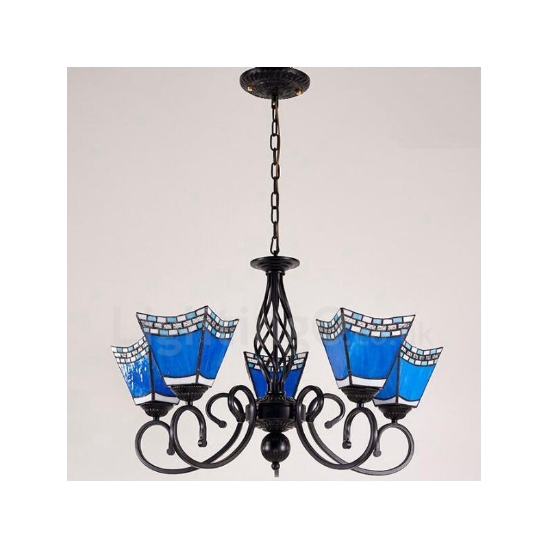5 Light Mediterranean Style Integrated Metal Chandelier