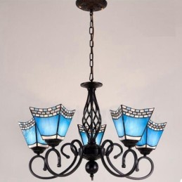 5 Light Mediterranean Style Integrated Metal Chandelier