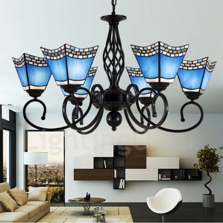 6 Light Mediterranean Style Integrated Metal Chandelier
