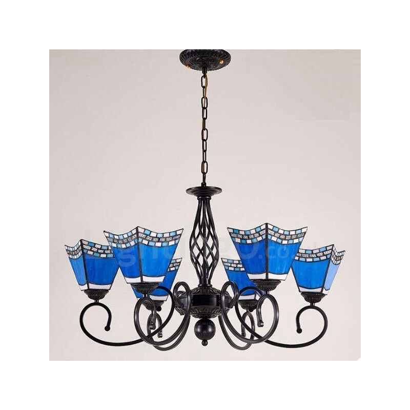 6 Light Mediterranean Style Integrated Metal Chandelier