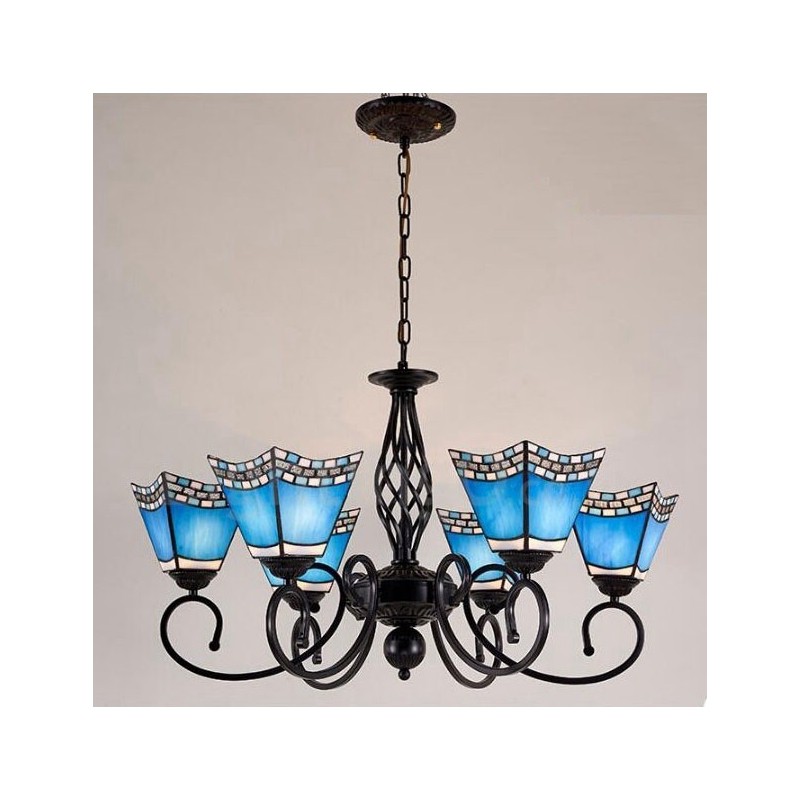 6 Light Mediterranean Style Integrated Metal Chandelier