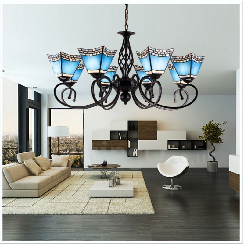 8 Light Mediterranean Style Integrated Metal Chandelier