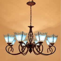8 Light Mediterranean Style Integrated Metal Chandelier