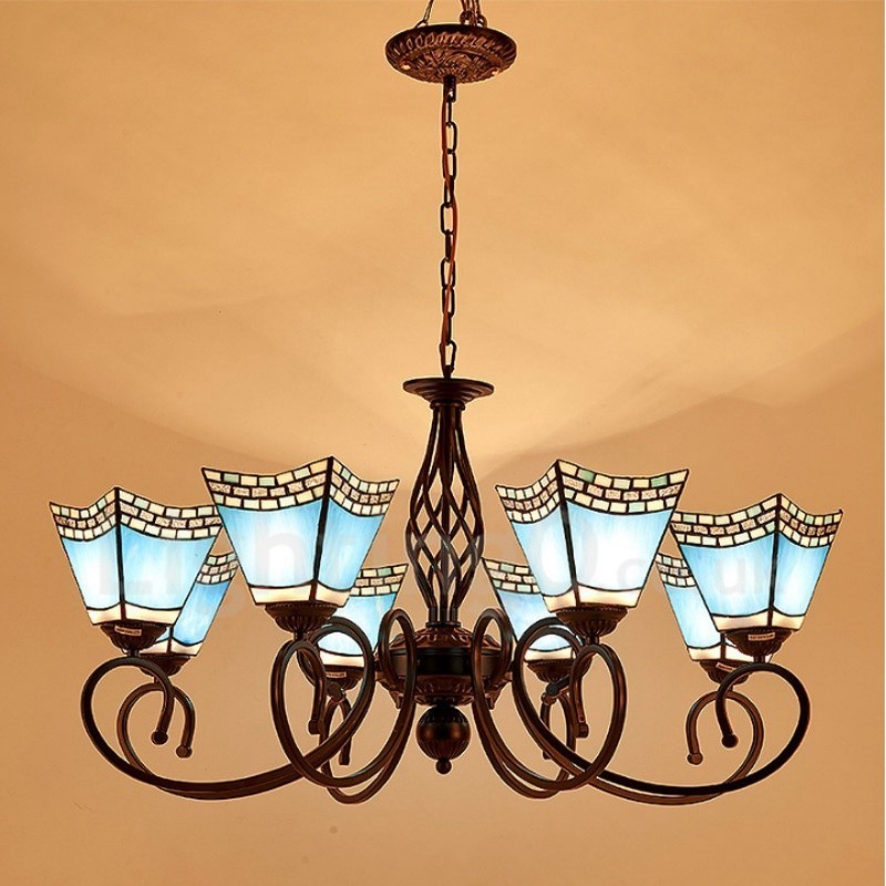 8 Light Mediterranean Style Integrated Metal Chandelier