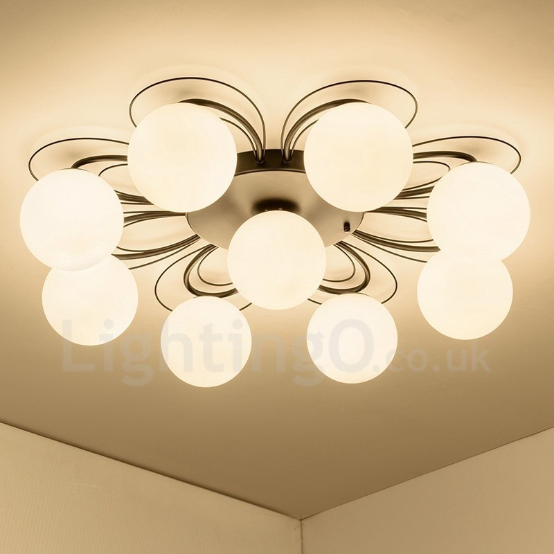 9 Light Rustic Lodge Integrated Chandelier