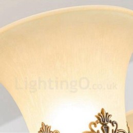 8 Light Rustic Lodge Integrated Metal Chandelier