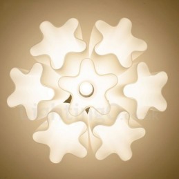 7 Light Rustic Lodge Integrated Chandelier