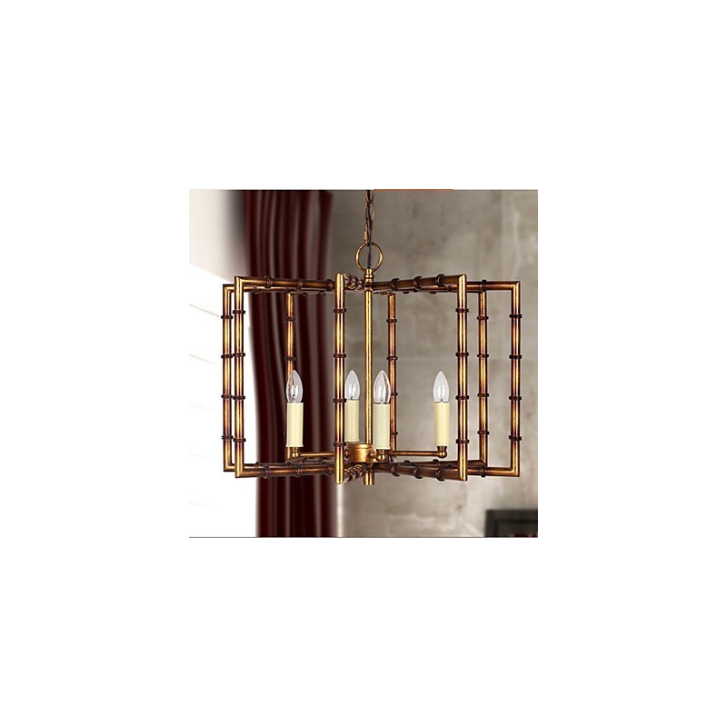 American Country Simple Antique Copper Iron Chandelier Chandelier Creative