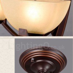 8 Light Rustic Lodge Integrated Metal Chandelier