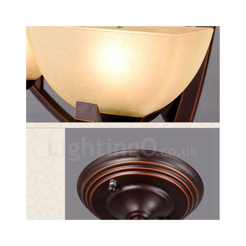 8 Light Rustic Lodge Integrated Metal Chandelier