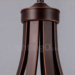 8 Light Rustic Lodge Integrated Metal Chandelier